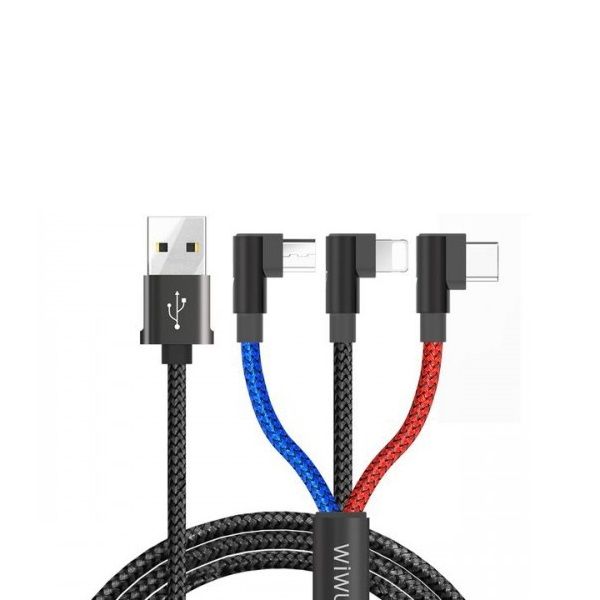Cáp Sạc Wiwu YZ-106 2 Lightning - Type C 1.5m