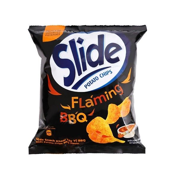 Snack Khoai Tây Slide Flaming BBQ 60g