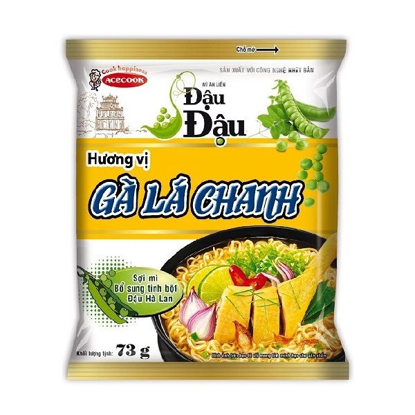 Thùng 30 Mì Đậu Đậu Gà Lá Chanh 73g
