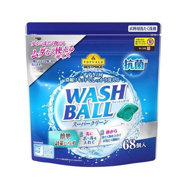 Viên Giặt Aeon Topvalu 68 Viên 632g