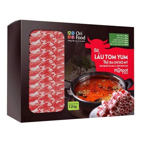 Lẩu Tomyum Ba Chỉ Bò Mỹ Hotpot Story 1300g