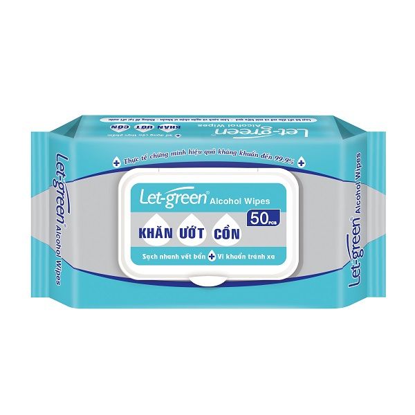 Khăn Ướt Cồn Let Green 50 Tờ
