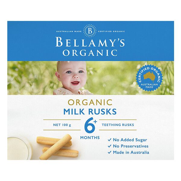 Bánh Ngậm Dinh Dưỡng Cho Bé Mọc Răng Bellamy's Organic 100g