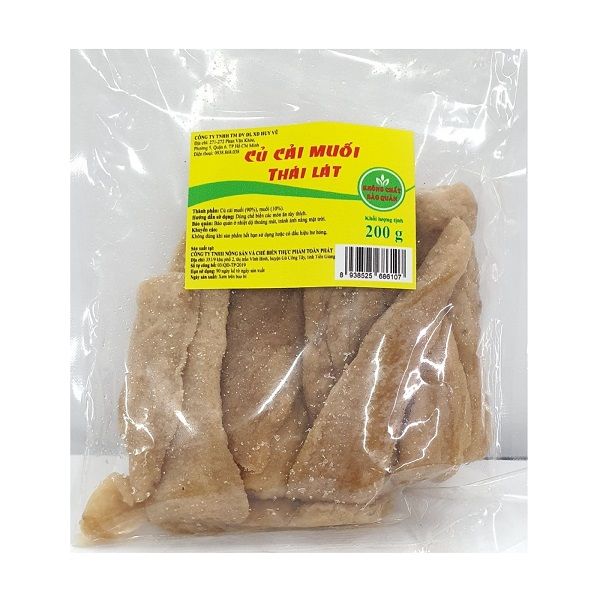 Củ Cải Muối Thái Lát Huy Vũ 200g