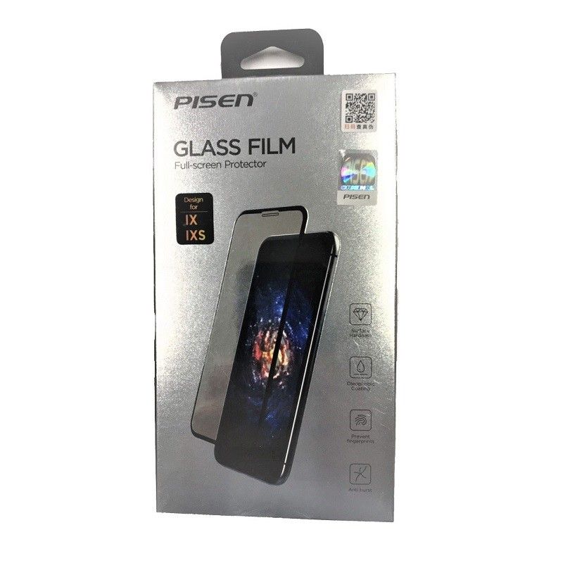 Miếng Dán Cường Lực Pisen (Full-Screen) Iphone X + XS