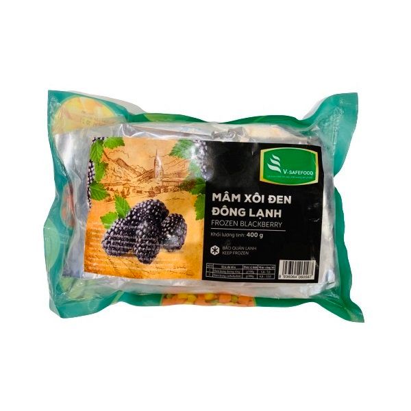 Mâm Xôi Đen Đông Lạnh V-Safefood 400g