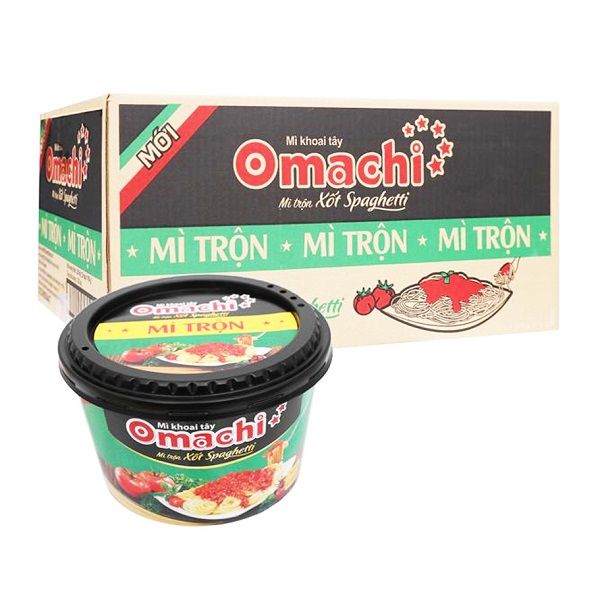 Thùng 12 Mì Tô Trộn Omachi Xốt Spaghetti 105g