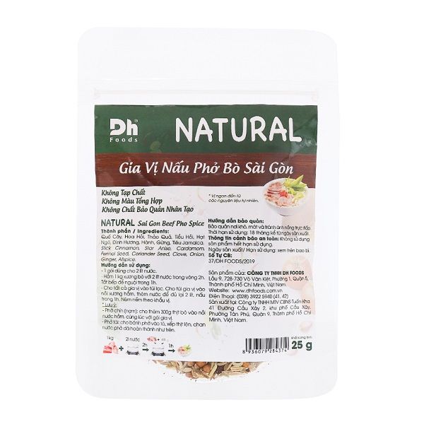 Gia Vị Nấu Phở Natural Dh Foods 25g