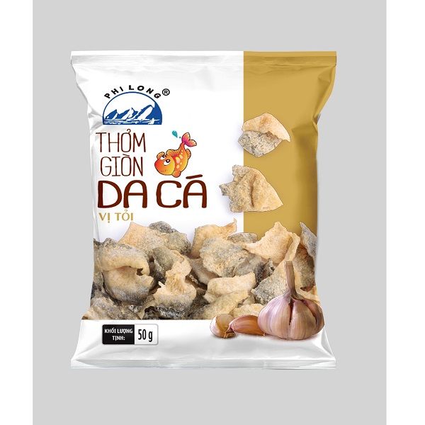Snack Thơm Giòn Da Cá - Vị Tỏi 50g (Hạn Sử Dụng: 09/01/2021)