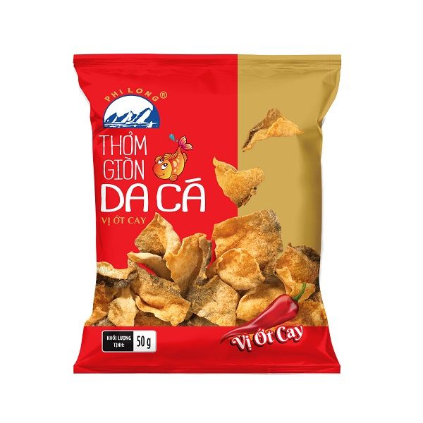 Snack Thơm Giòn Da Cá - Vị Cay 50g (Hạn Sử Dụng: 19/12/2020)