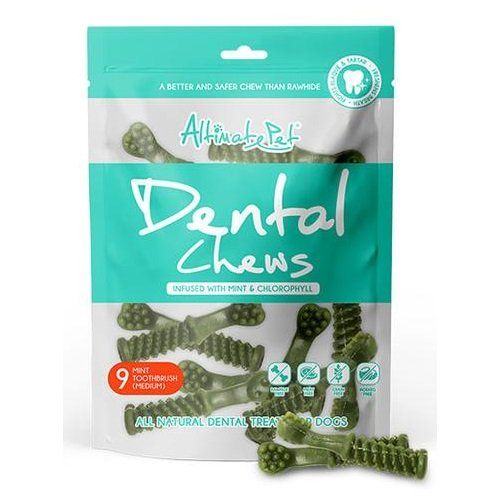 Gặm Sạch Thơm Miệng Cho Chó Hình Bàn Chải Vị Bạc Hà Size Vừa Detal Chew 150g