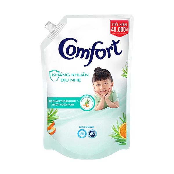 Nước Xả Vải Comfort Kháng Khuẩn Dịu Nhẹ Túi 1.5L