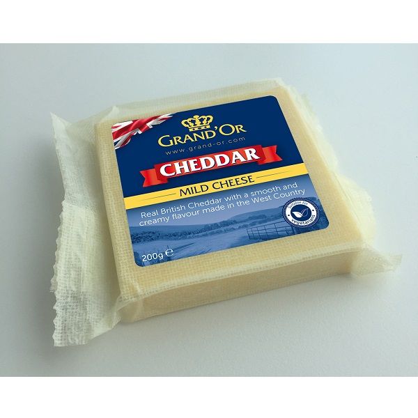Phô Mai Grand'or Cheddar Trắng Khối 200g
