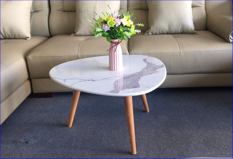 Bàn Oval Mặt Đá TD1165 50X45cm