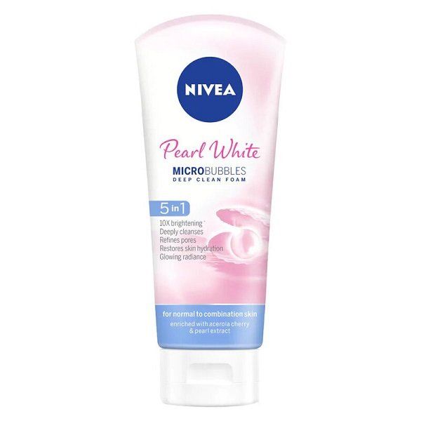 Sữa Rửa Mặt Tinh Chất Ngọc Trai Làm Sáng Da Nivea Pearl White Micro Bubbles Deep Clean Foam 5IN1 100g