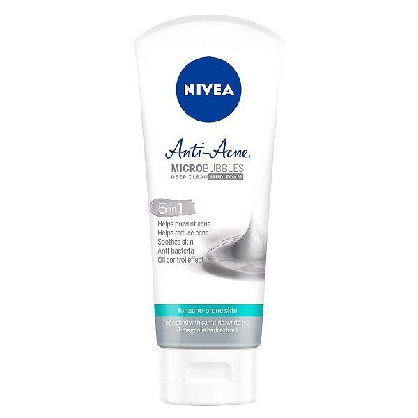 Sữa Rửa Mặt Khoáng Chất Ngừa Mụn Nivea Anti-Acne Micro Bubbles Deep Clean Mud Foam 100g