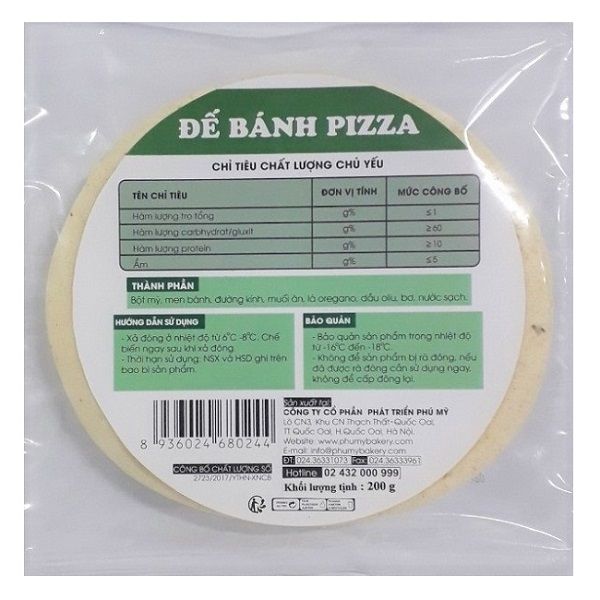 Đế Bánh Pizza Phú Mỹ Size 20