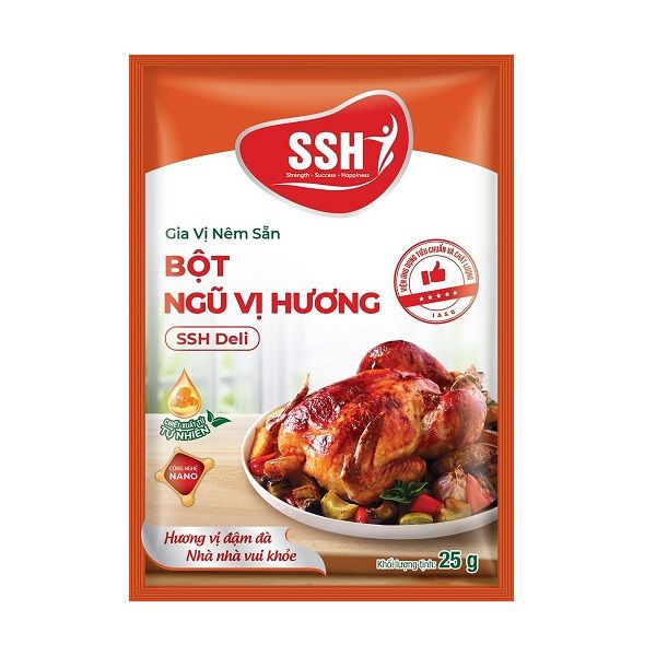 Gia Vị Nêm Sẵn Bột Ngũ Vị Hương SSH Deli 25g