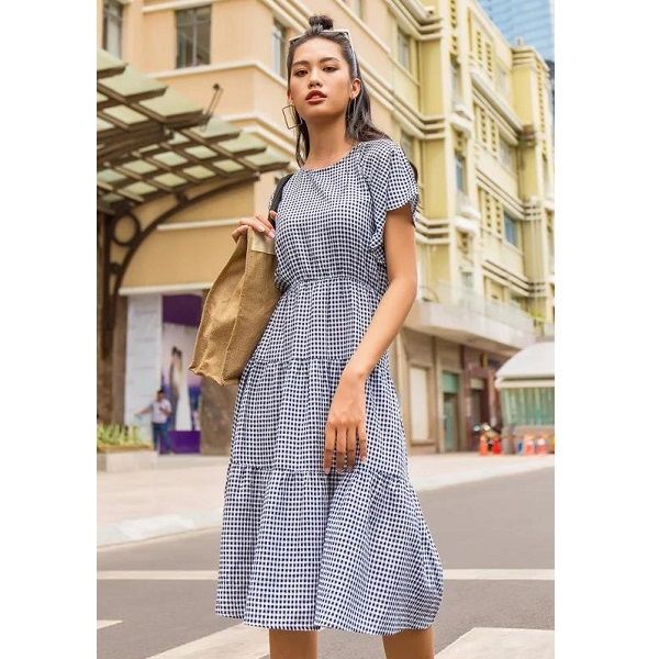 Đầm Tầng Cánh Dơi Màu Đen Couple TX 4019 (Store 5703)