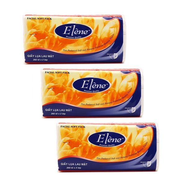 Lô 2 +1 Khăn Giấy Đa Năng Elene 260 Tờ 2 Lớp