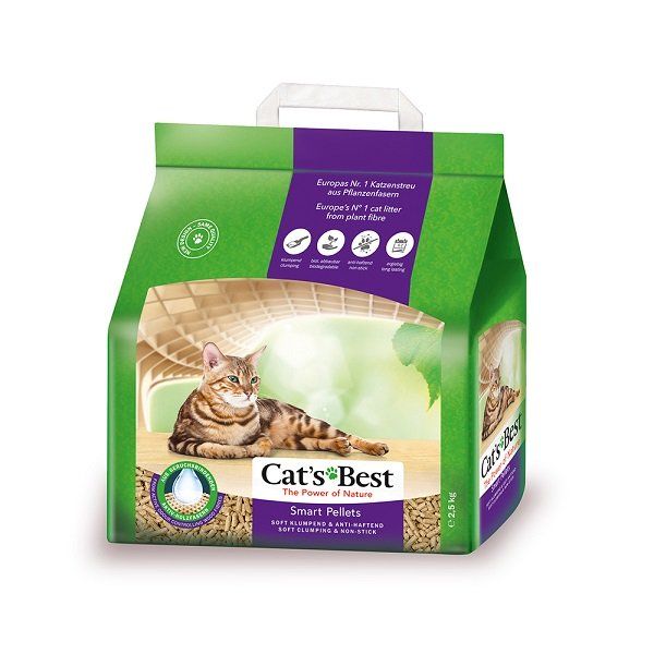 Cát Vệ Sinh Mèo Hữu Cơ Vón Cục Smart Pellets Cat's Best 5kg