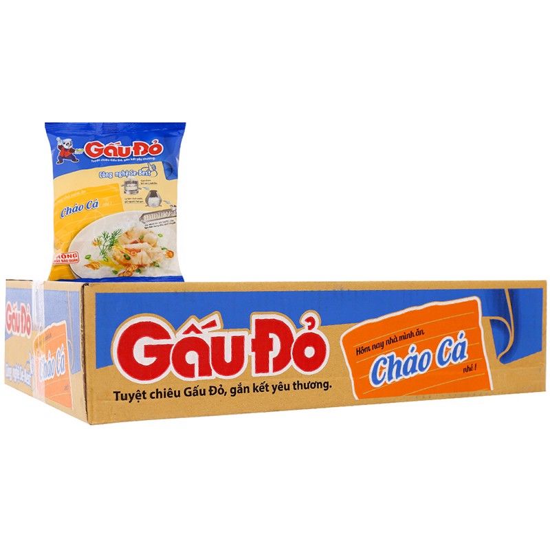 Thùng 50 Cháo Gấu Đỏ Cá Lóc 50g