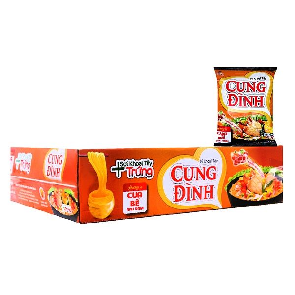 Thùng 30 Mì Cung Đình Cua Bể Rau Răm 80g