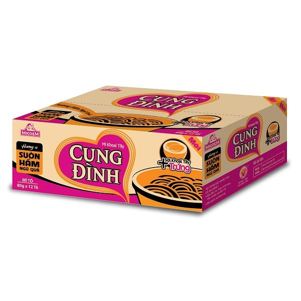 Thùng 12 Mì Cung Đình Sườn Hầm Ngũ Quả Tô 80g