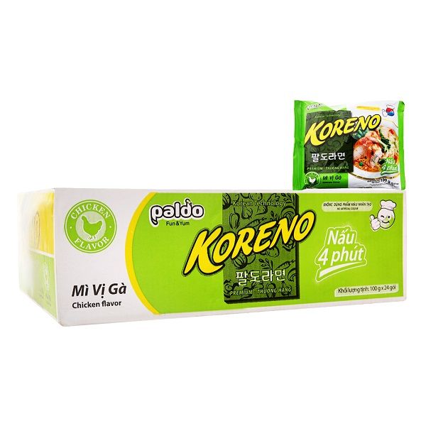 Thùng 24 Mì Koreno Gà 100g