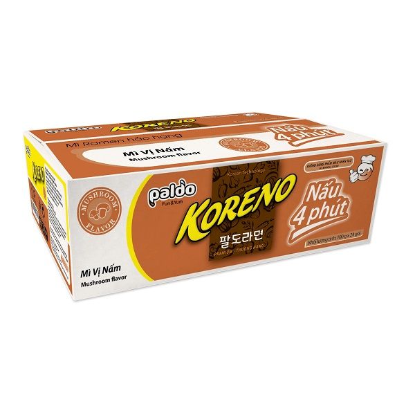 Thùng 24 Mì Koreno Nấm 100g