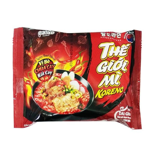 Thùng 30 Mì Koreno Vị Bò Chua Cay Rất Cay 73g