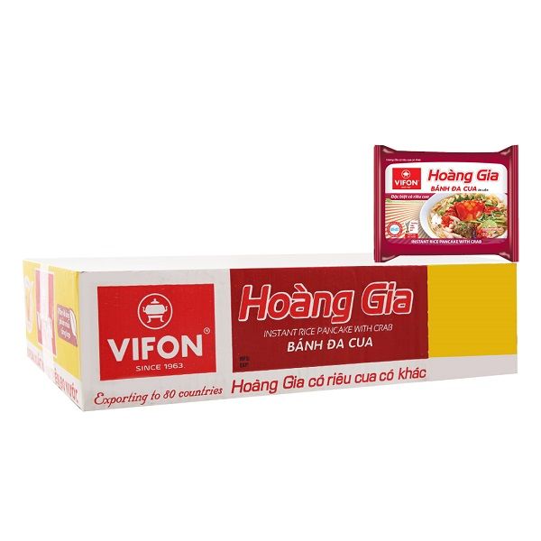 Thùng 18 Gói Bánh Đa Cua Hoàng Gia 120g