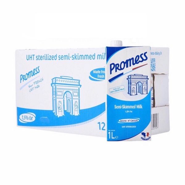 Thùng 12 Sữa Promess Ít Béo 1L