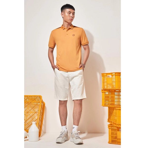 Áo Polo Cafe Phối Couple TX Màu Vàng 1001
