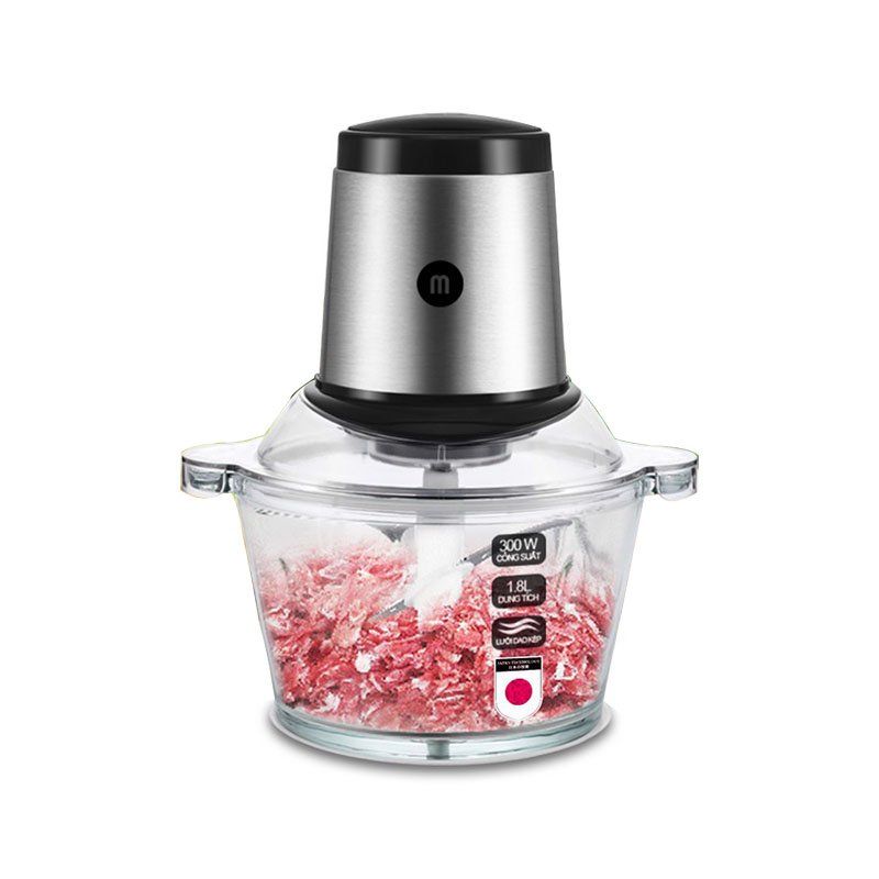 Máy Xay Thịt Cối Thủy Tinh 1,8L Mishio MK135