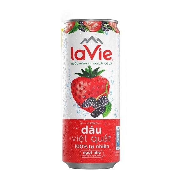 Nước Có Gaz Lavie Dâu-Việt Quất Sleek 330ml