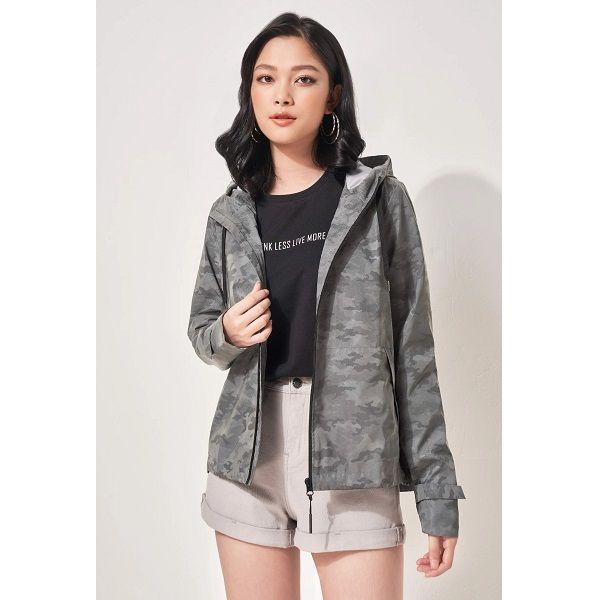 Áo Khoác Dù Trượt Nước Phản Quang Màu Xám Couple TX 2002 (Store 5703)