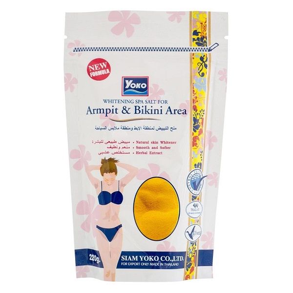 Muối Tắm Tẩy Tế Bào Chết Spa Sáng Da Yoko Whitening Spa Salt For Armpit Bikini Area Túi 220g (5871, 5873)