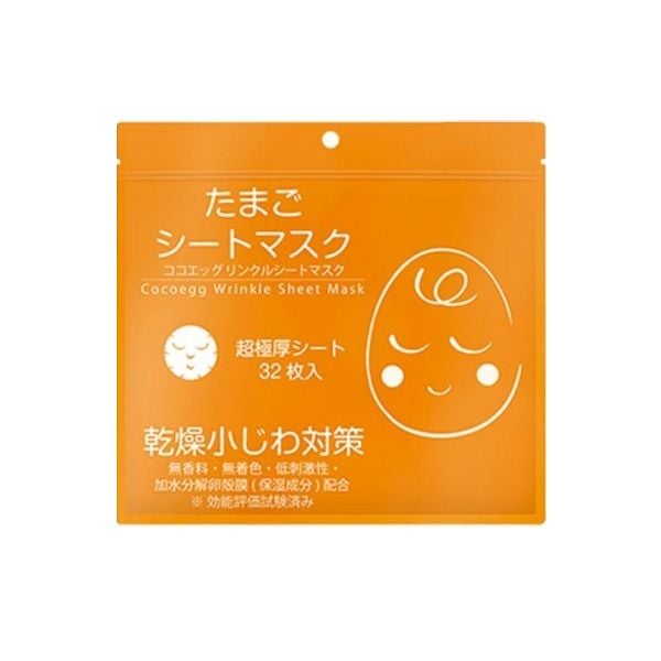 Mặt Nạ Ngừa Nếp Nhăn Từ Vỏ Trứng Cocoegg Wrinkle Sheet Mask 32 Miếng