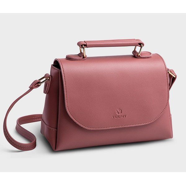 Túi Đeo Chéo Thời Trang Màu Hồng Ruốc Yuumy YN48HR (Store 5703)