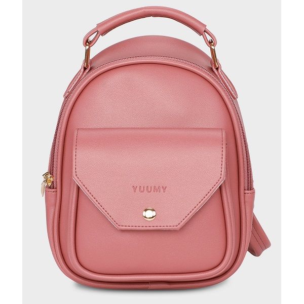 Balo Thời Trang Màu Hồng Ruốc Yuumy YBA14HR (Store 5703)