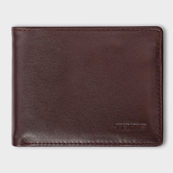 Ví Nam Da Bò Thật Trita Màu Nâu Đen RVN002ND (Store 5703)