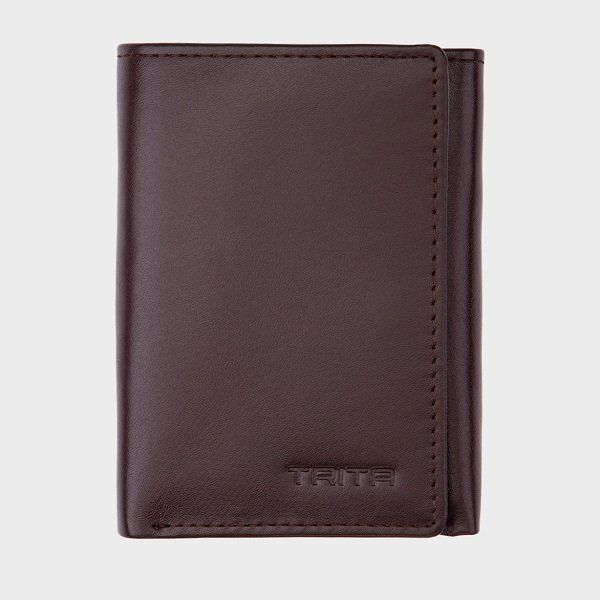 Ví Nam Da Bò Thật Trita Màu Nâu Đen RVN03ND (Store 5703)