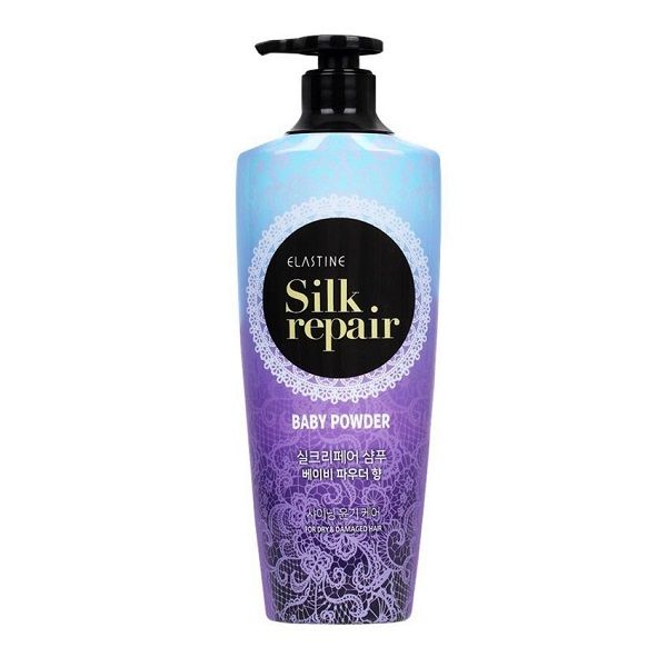 Dầu Gội Elastine Silk Repair Shining Baby Powder Scent Shampoo 550ml (1001, 1003)