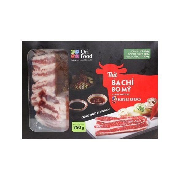 Thịt Ba Chỉ Bò Mỹ Red Sun 750g
