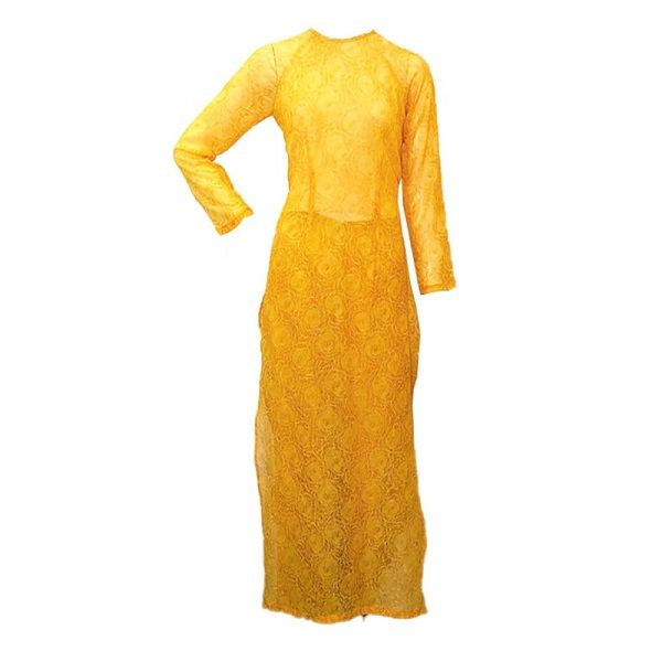 Áo Dài Ren Màu Vàng (Store 1001)