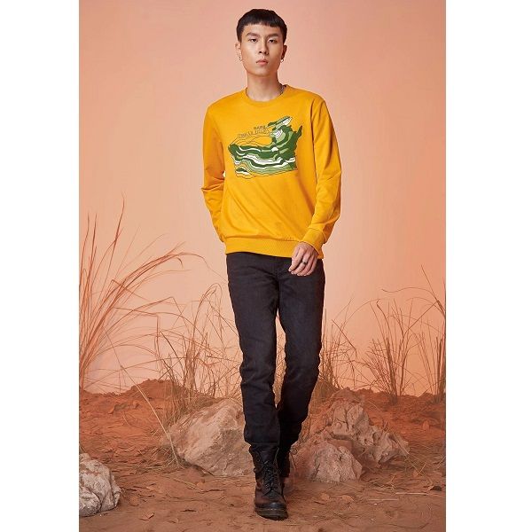 Áo Sweater Nam Ép Nhung Màu Vàng Couple TX 1002 (Store 5703)