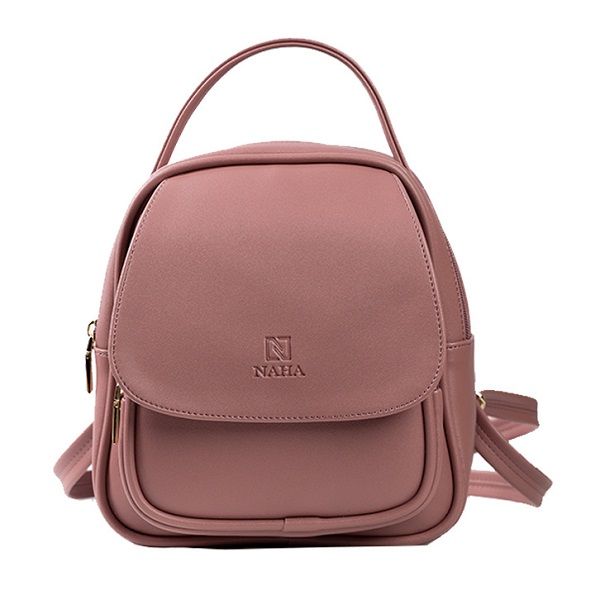 Balo Nữ Thời Trang Naha Màu Hồng Ruốc BL03 (Store 5704)