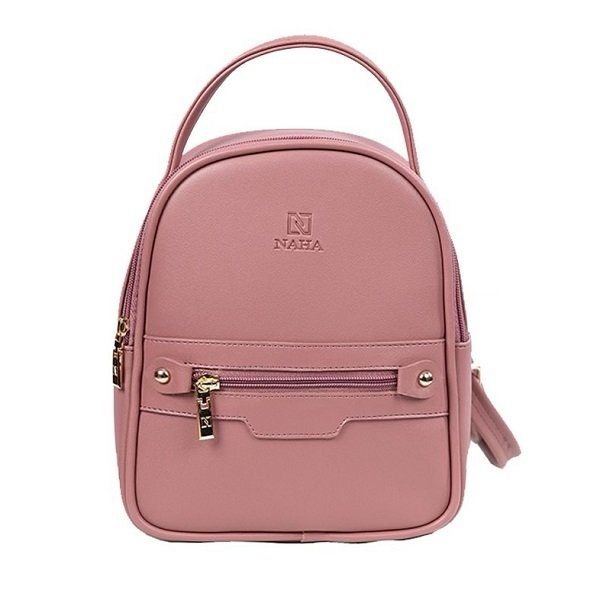 Balo Nữ Thời Trang Naha Màu Hồng Ruốc BL006 (Store 5704)