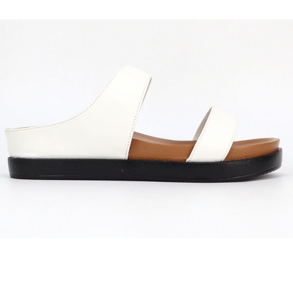 Dép Quai Ngang Đế Bánh Mì Cao 4cm Cillie Màu Trắng 1206 (Store 5703)